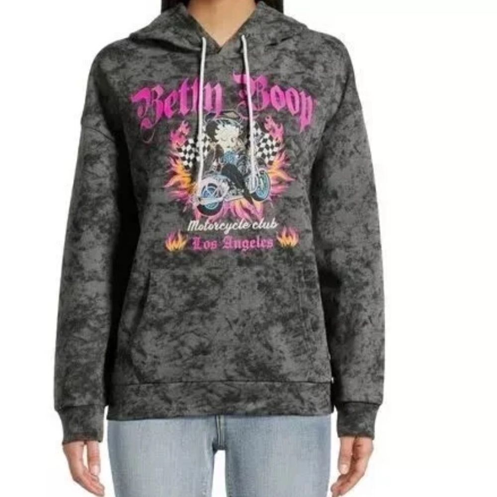 Betty Boop Black/Gray Hoodie(Size XS)